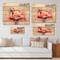 Designart - Portrait of Pink Flamingo III - Farmhouse Print on Natural Pine Wood